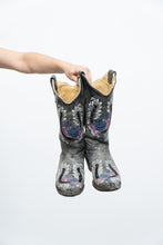 Load image into Gallery viewer, Vintage x CORRAL Grey Horseshoe Sequin Cowboy Boots (8-9W)