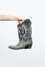 Load image into Gallery viewer, Vintage x CORRAL Grey Horseshoe Sequin Cowboy Boots (8-9W)