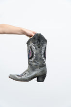 Load image into Gallery viewer, Vintage x CORRAL Grey Horseshoe Sequin Cowboy Boots (8-9W)
