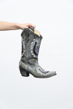 Load image into Gallery viewer, Vintage x CORRAL Grey Horseshoe Sequin Cowboy Boots (8-9W)