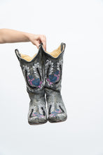 Load image into Gallery viewer, Vintage x CORRAL Grey Horseshoe Sequin Cowboy Boots (8-9W)