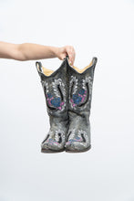 Load image into Gallery viewer, Vintage x CORRAL Grey Horseshoe Sequin Cowboy Boots (8-9W)
