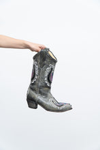 Load image into Gallery viewer, Vintage x CORRAL Grey Horseshoe Sequin Cowboy Boots (8-9W)