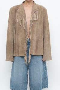 Vintage x Tan Suede Fringe Jacket (M-XL)