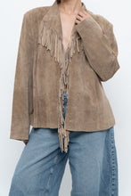 Load image into Gallery viewer, Vintage x Tan Suede Fringe Jacket (M-XL)
