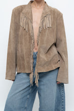 Load image into Gallery viewer, Vintage x Tan Suede Fringe Jacket (M-XL)