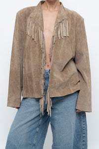 Vintage x Tan Suede Fringe Jacket (M-XL)
