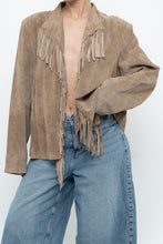 Load image into Gallery viewer, Vintage x Tan Suede Fringe Jacket (M-XL)