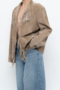 Vintage x Tan Suede Fringe Jacket (M-XL)