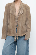Load image into Gallery viewer, Vintage x Tan Suede Fringe Jacket (M-XL)