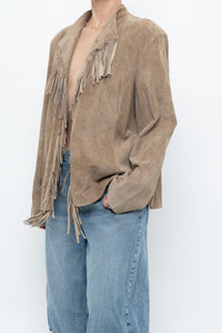 Vintage x Tan Suede Fringe Jacket (M-XL)