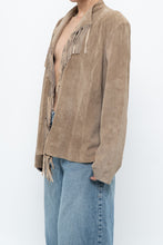 Load image into Gallery viewer, Vintage x Tan Suede Fringe Jacket (M-XL)