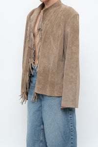Vintage x Tan Suede Fringe Jacket (M-XL)