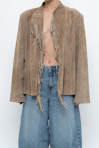 Vintage x Tan Suede Fringe Jacket (M-XL)