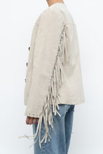Load image into Gallery viewer, Vintage x Beige Suede Buttoned Fringe Jacket (XS-M)