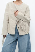 Load image into Gallery viewer, Vintage x Beige Suede Buttoned Fringe Jacket (XS-M)