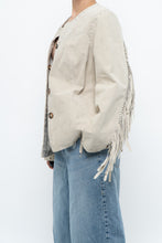 Load image into Gallery viewer, Vintage x Beige Suede Buttoned Fringe Jacket (XS-M)