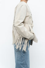Load image into Gallery viewer, Vintage x Beige Suede Buttoned Fringe Jacket (XS-M)