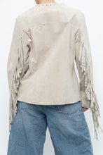 Load image into Gallery viewer, Vintage x Beige Suede Buttoned Fringe Jacket (XS-M)