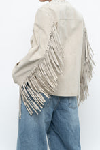 Load image into Gallery viewer, Vintage x Beige Suede Buttoned Fringe Jacket (XS-M)