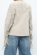 Load image into Gallery viewer, Vintage x Beige Suede Buttoned Fringe Jacket (XS-M)