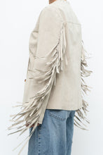 Load image into Gallery viewer, Vintage x Beige Suede Buttoned Fringe Jacket (XS-M)