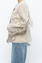 Load image into Gallery viewer, Vintage x Beige Suede Buttoned Fringe Jacket (XS-M)