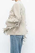 Load image into Gallery viewer, Vintage x Beige Suede Buttoned Fringe Jacket (XS-M)