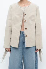 Load image into Gallery viewer, Vintage x Beige Suede Buttoned Fringe Jacket (XS-M)