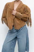 Load image into Gallery viewer, Vintage x Tan Suede Concho Fringe Jacket (M, L)