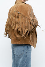 Load image into Gallery viewer, Vintage x Tan Suede Concho Fringe Jacket (M, L)
