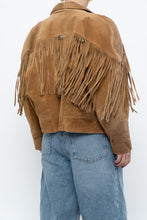 Load image into Gallery viewer, Vintage x Tan Suede Concho Fringe Jacket (M, L)
