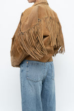 Load image into Gallery viewer, Vintage x Tan Suede Concho Fringe Jacket (M, L)