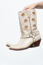 Load image into Gallery viewer, Vintage x RUDEL Cream Floral Butter Leather Cowboy Boots (6, 6.5W)
