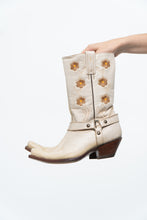 Load image into Gallery viewer, Vintage x RUDEL Cream Floral Butter Leather Cowboy Boots (6, 6.5W)