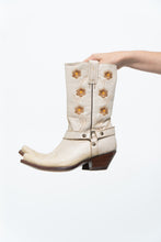Load image into Gallery viewer, Vintage x RUDEL Cream Floral Butter Leather Cowboy Boots (6, 6.5W)