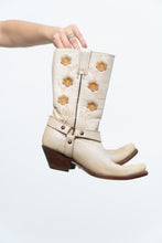 Load image into Gallery viewer, Vintage x RUDEL Cream Floral Butter Leather Cowboy Boots (6, 6.5W)