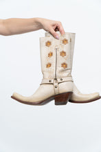 Load image into Gallery viewer, Vintage x RUDEL Cream Floral Butter Leather Cowboy Boots (6, 6.5W)