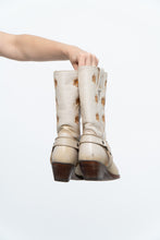 Load image into Gallery viewer, Vintage x RUDEL Cream Floral Butter Leather Cowboy Boots (6, 6.5W)