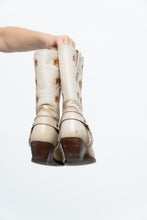 Load image into Gallery viewer, Vintage x RUDEL Cream Floral Butter Leather Cowboy Boots (6, 6.5W)