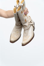 Load image into Gallery viewer, Vintage x RUDEL Cream Floral Butter Leather Cowboy Boots (6, 6.5W)