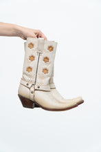 Load image into Gallery viewer, Vintage x RUDEL Cream Floral Butter Leather Cowboy Boots (6, 6.5W)