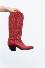 Load image into Gallery viewer, Vintage x Made in Canada x Red Leather Embroidered Cowboy Boots (5.5-6.5W)