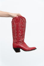 Load image into Gallery viewer, Vintage x Made in Canada x Red Leather Embroidered Cowboy Boots (5.5-6.5W)