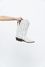 Load image into Gallery viewer, LAREDO x White, Teal Embroidered Studded Cowboy Boot (7-8W)
