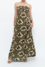 Load image into Gallery viewer, Modern x Green Tropical Floral Strapless Back-tie Dress (M)