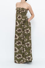 Load image into Gallery viewer, Modern x Green Tropical Floral Strapless Back-tie Dress (M)