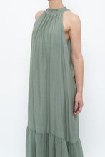 Load image into Gallery viewer, Vintage x Made in Italy x Silk-blend Green Flowy Halter Dress (S, M)