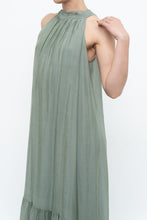 Load image into Gallery viewer, Vintage x Made in Italy x Silk-blend Green Flowy Halter Dress (S, M)