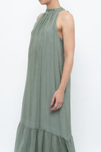 Load image into Gallery viewer, Vintage x Made in Italy x Silk-blend Green Flowy Halter Dress (S, M)